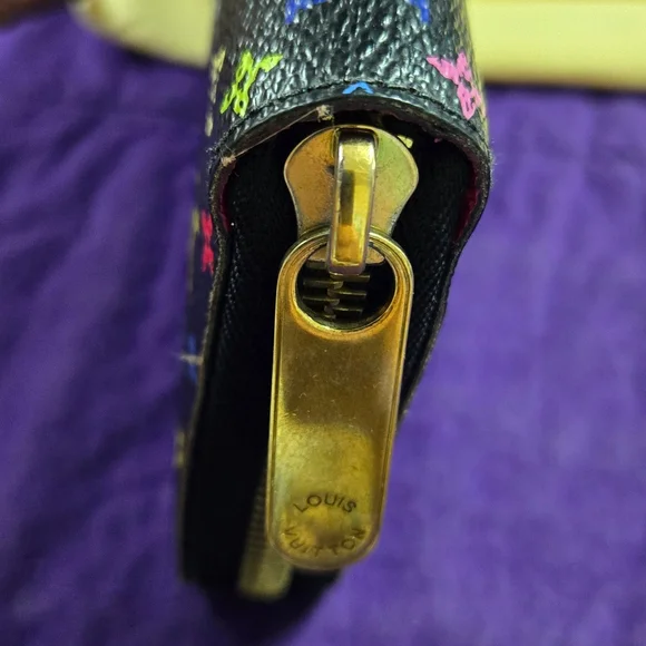Louis Vuitton Murakami Zippy Black Multicolor Wallet - Picture 7 of 16